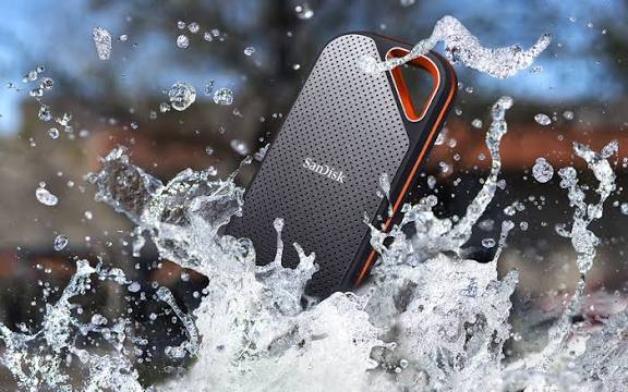 SanDisk Extreme PRO V2 — Rugged black and orange external SSD